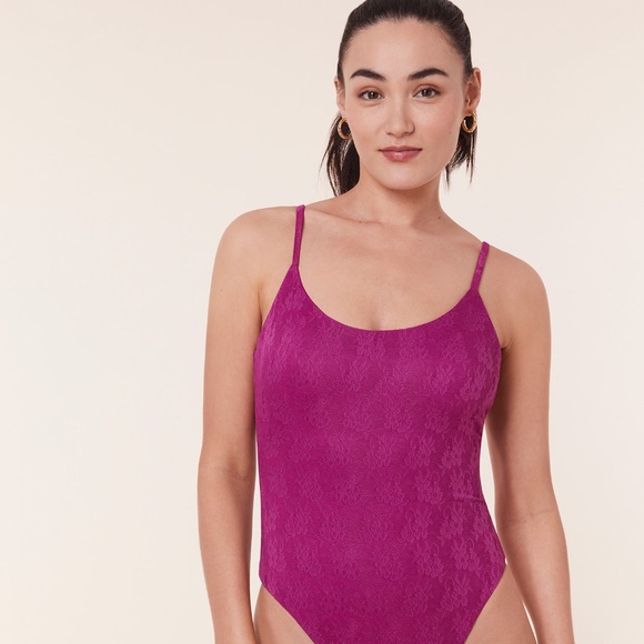 Andie Other - Andie The Liku One Piece - Floral Lace - Aurora - Long Torso Size MAURORA / M